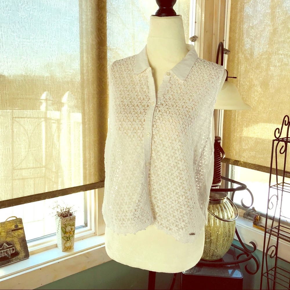 🔴310 ABERCROMBIE & FITCH Sleeveless button down